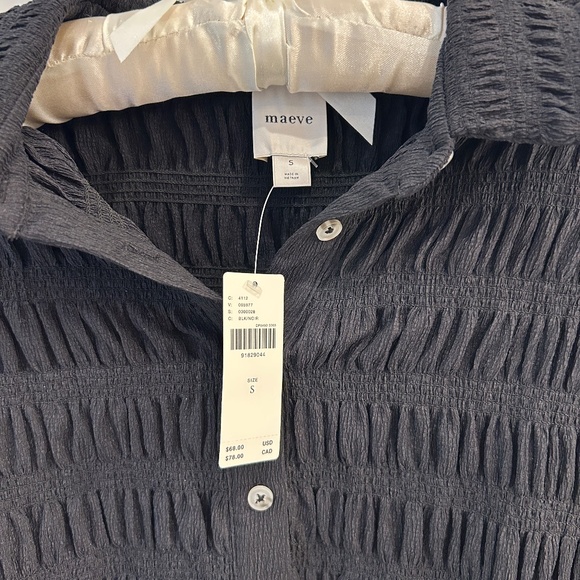 NWT -Anthropologie Maeve Black Dress Top - Picture 4 of 4